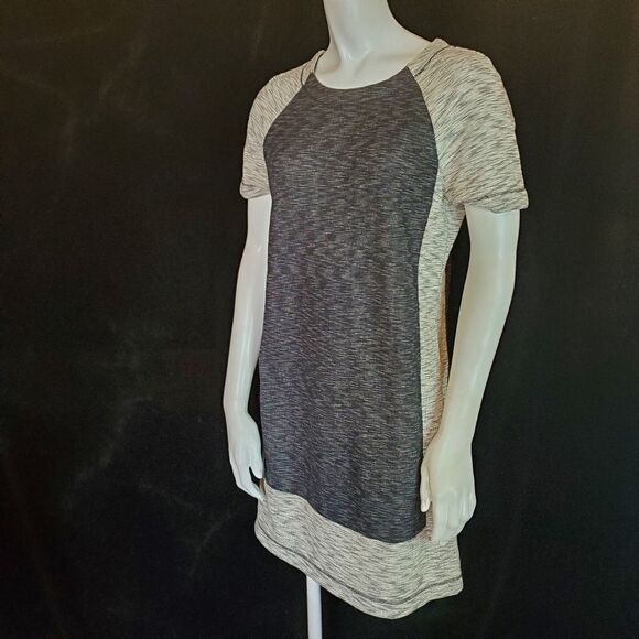 Lou & Grey Gray & Black Colorblock Dress (S) - Picture 3 of 7